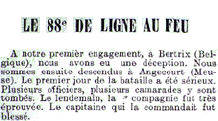 Le 88e au feu article de la République des travailleurs le 88e au feu , dans la République des travailleurs :